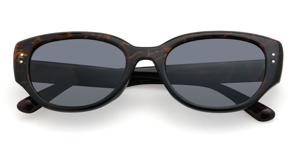Écaille de tortue Gris Charis Lunettes - Cat Eye Sunglasses