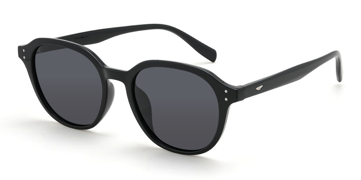 Noir Gris Reyansh Lunettes - Oval Sunglasses