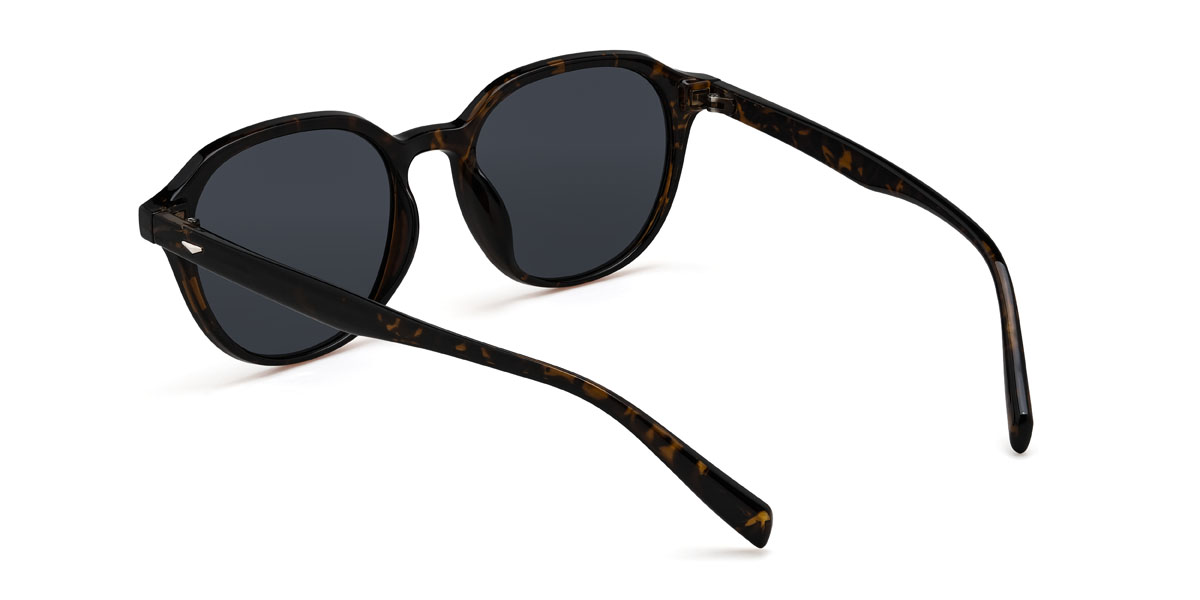 Écaille de tortue Gris Reyansh Lunettes - Oval Sunglasses