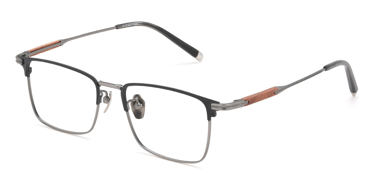 Fekete ezüst Journee Szemüveg - Rectangle Glasses