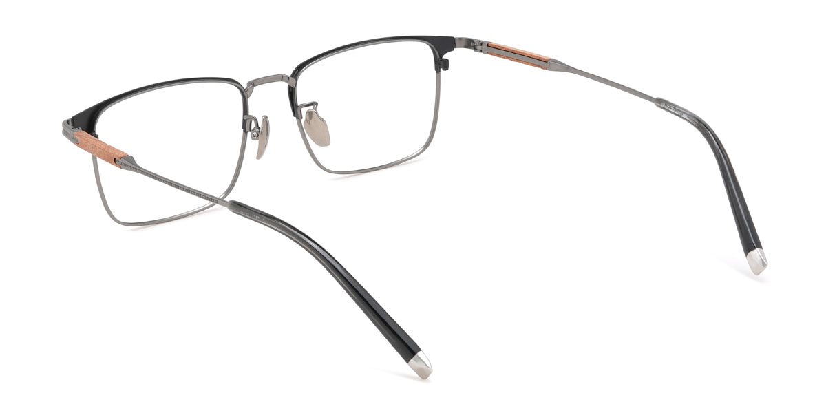 Fekete ezüst Journee Szemüveg - Rectangle Glasses