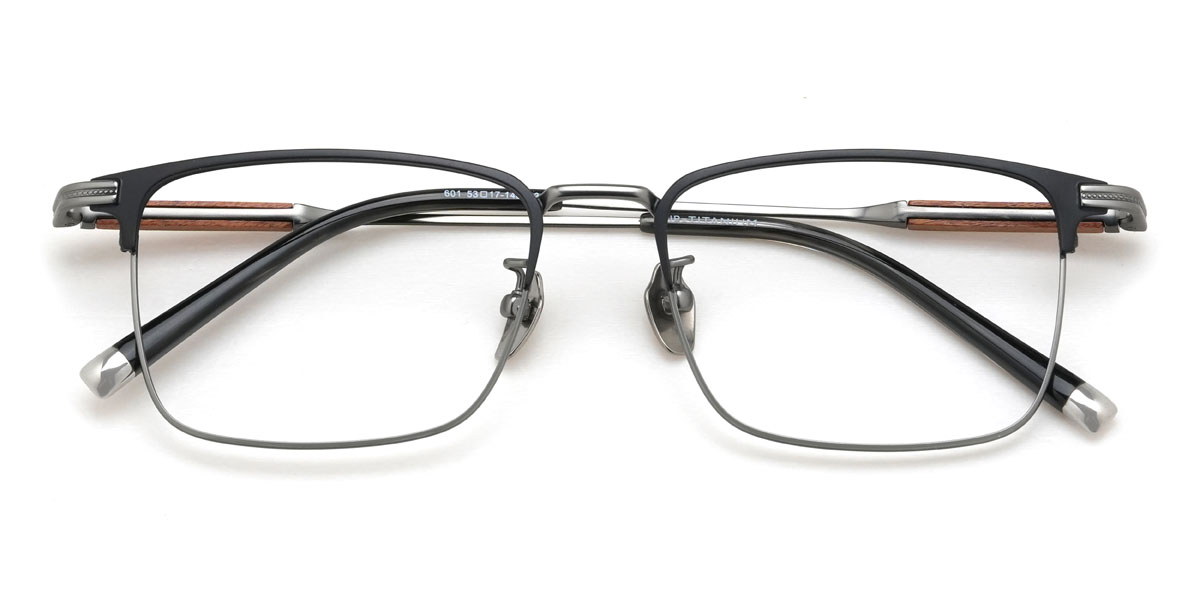 Fekete ezüst Journee Szemüveg - Rectangle Glasses