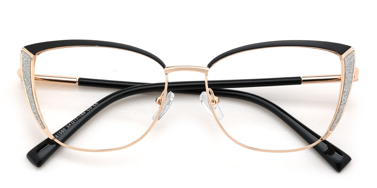 Or Noir Cataleya Lunettes - Cat Eye Glasses