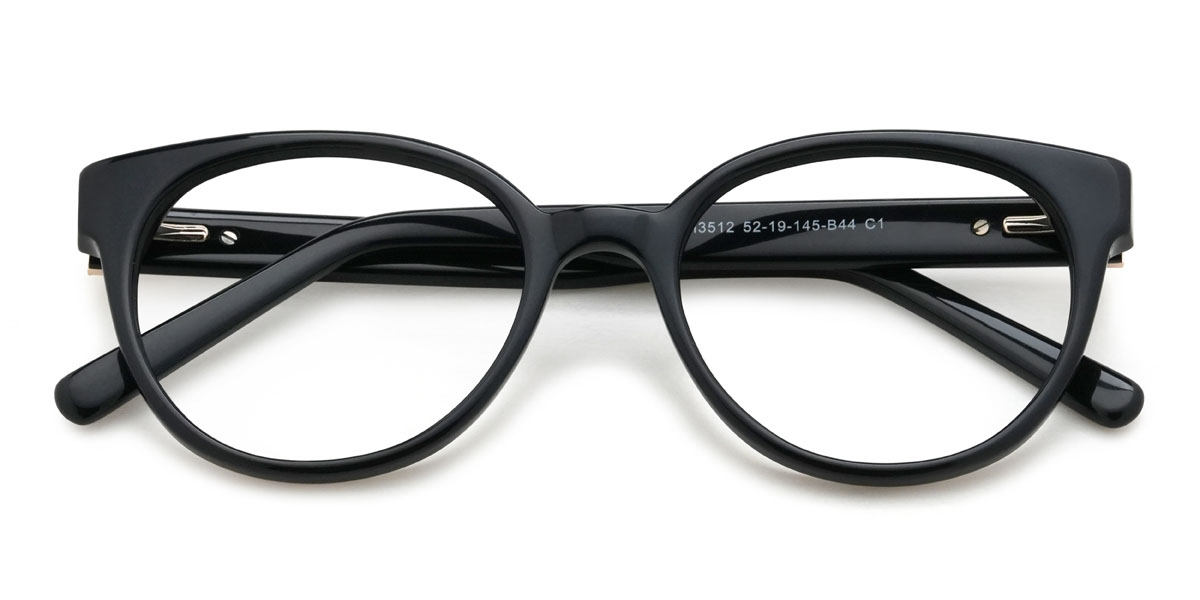 Noir Della Lunettes - Oval Glasses