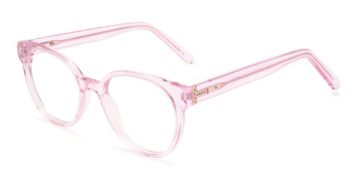 Világos rózsaszín Della Szemüveg - Oval Glasses