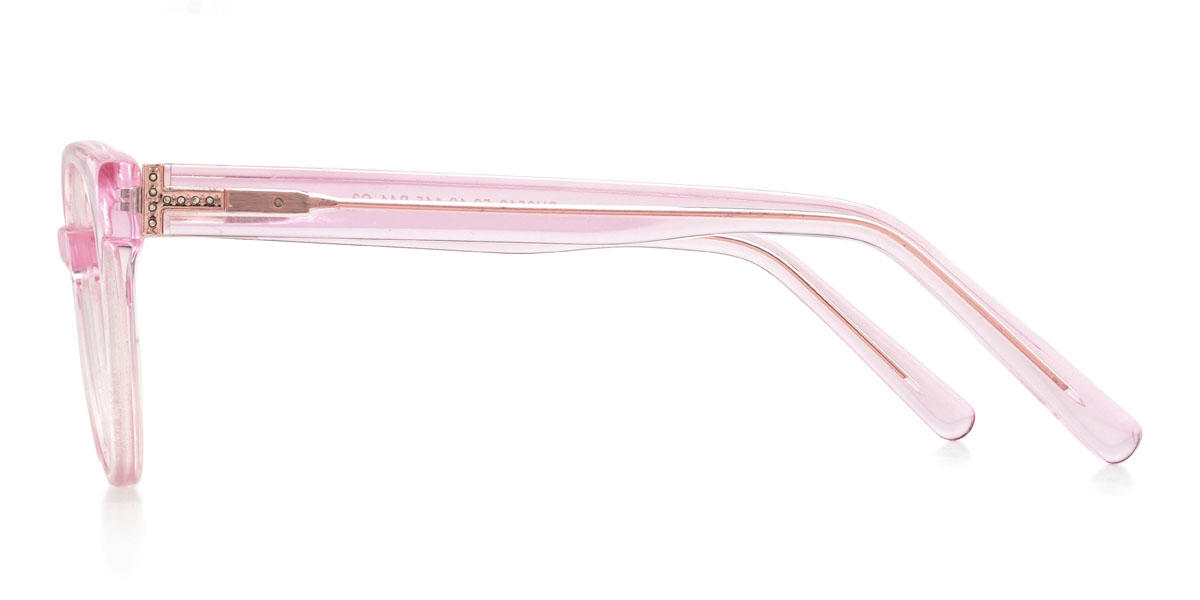 Világos rózsaszín Della Szemüveg - Oval Glasses
