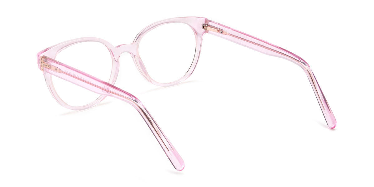 Világos rózsaszín Della Szemüveg - Oval Glasses