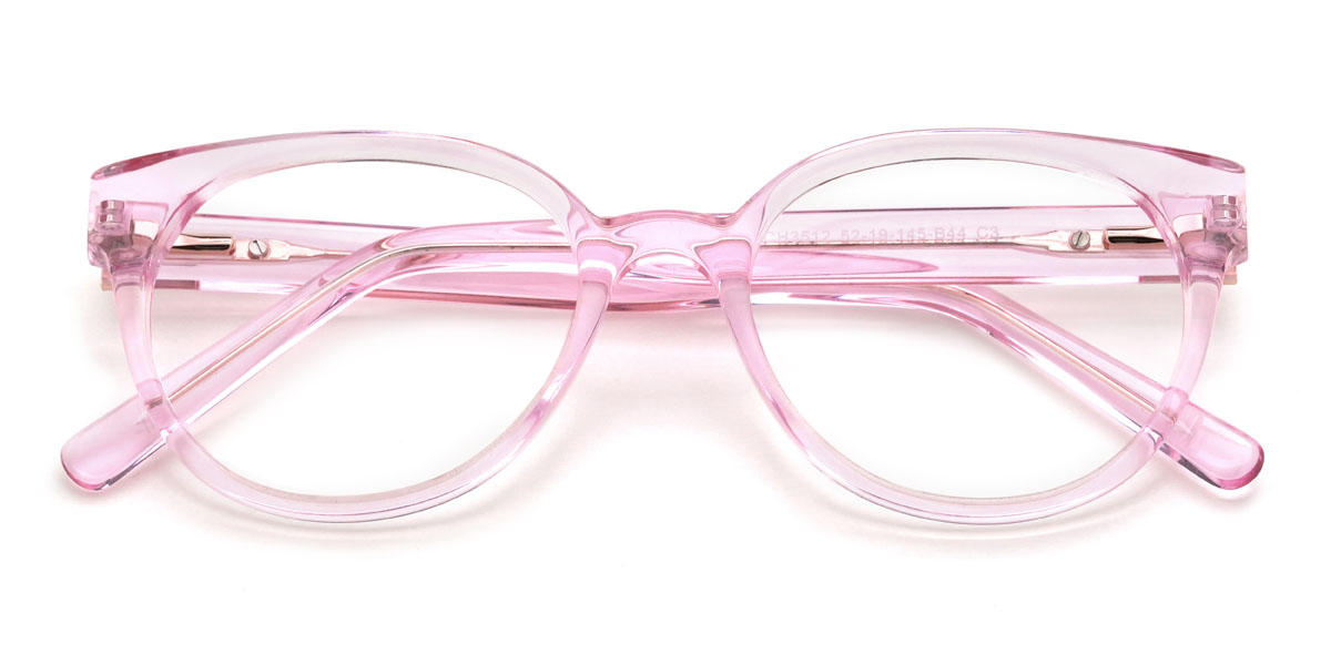 Világos rózsaszín Della Szemüveg - Oval Glasses