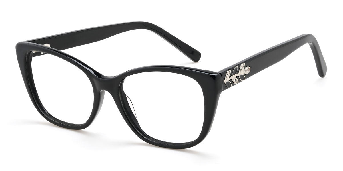 Black Marianna Glasses - Cat Eye Glasses