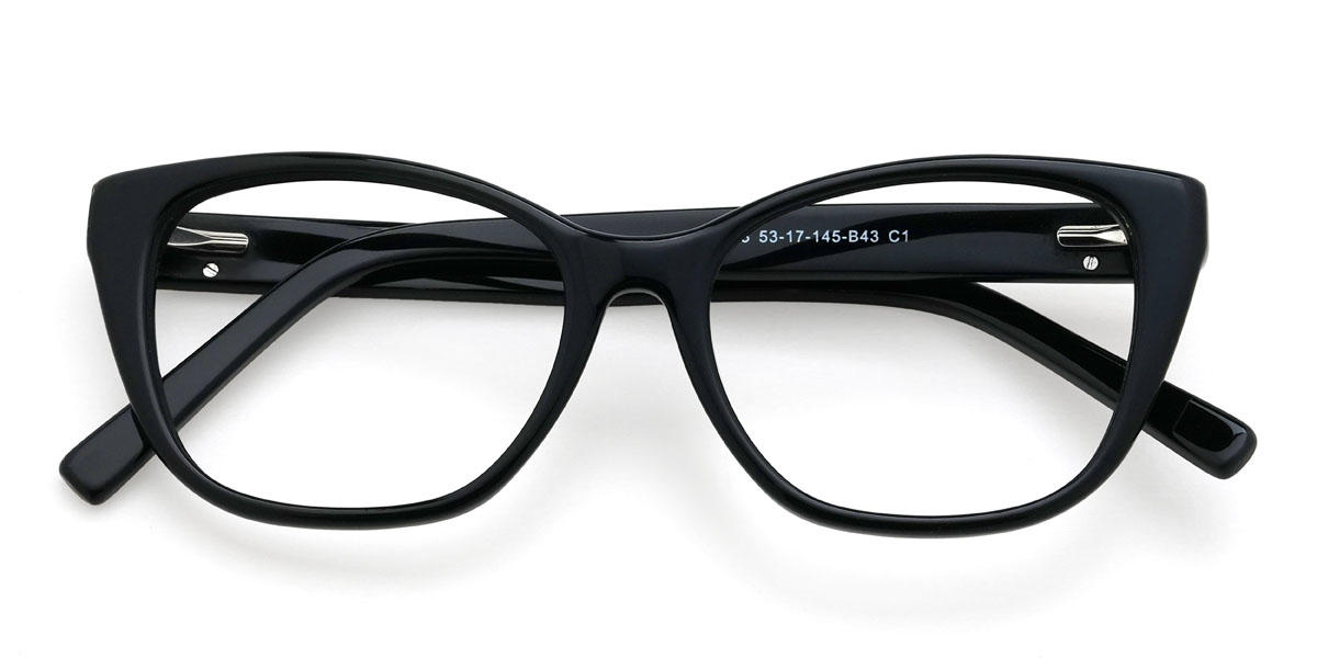 Black Marianna Glasses - Cat Eye Glasses