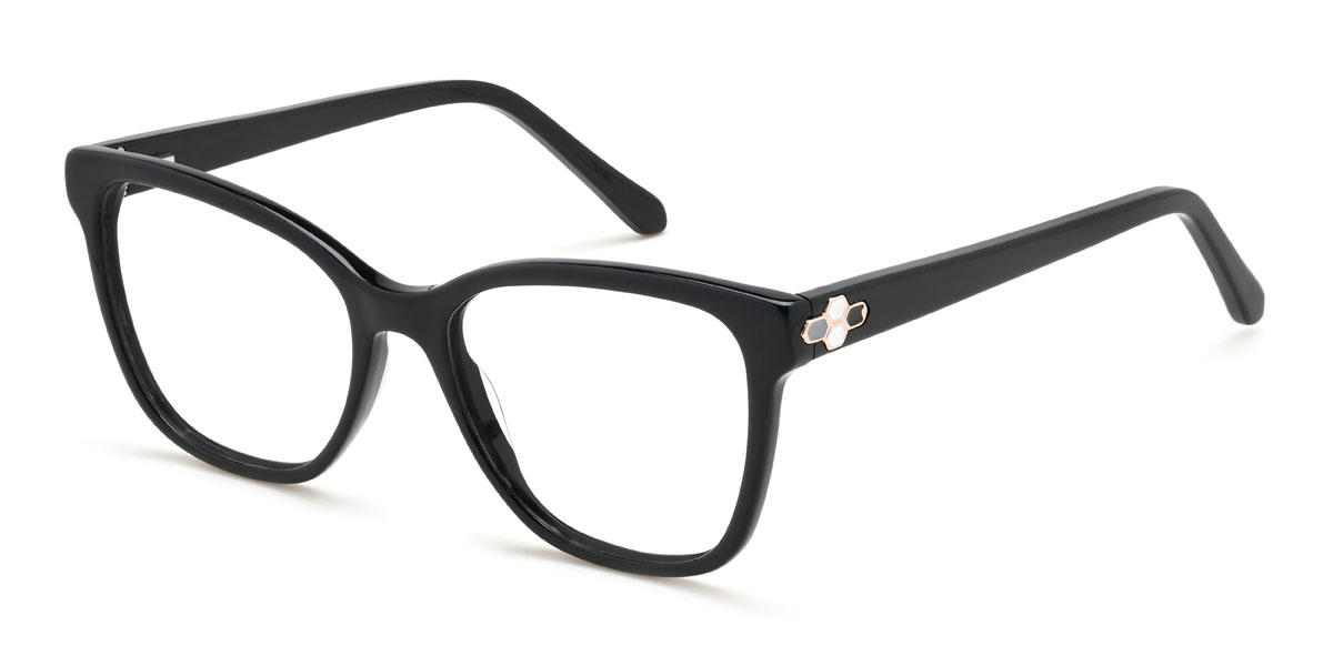 Black Karim Glasses - Rectangle Glasses