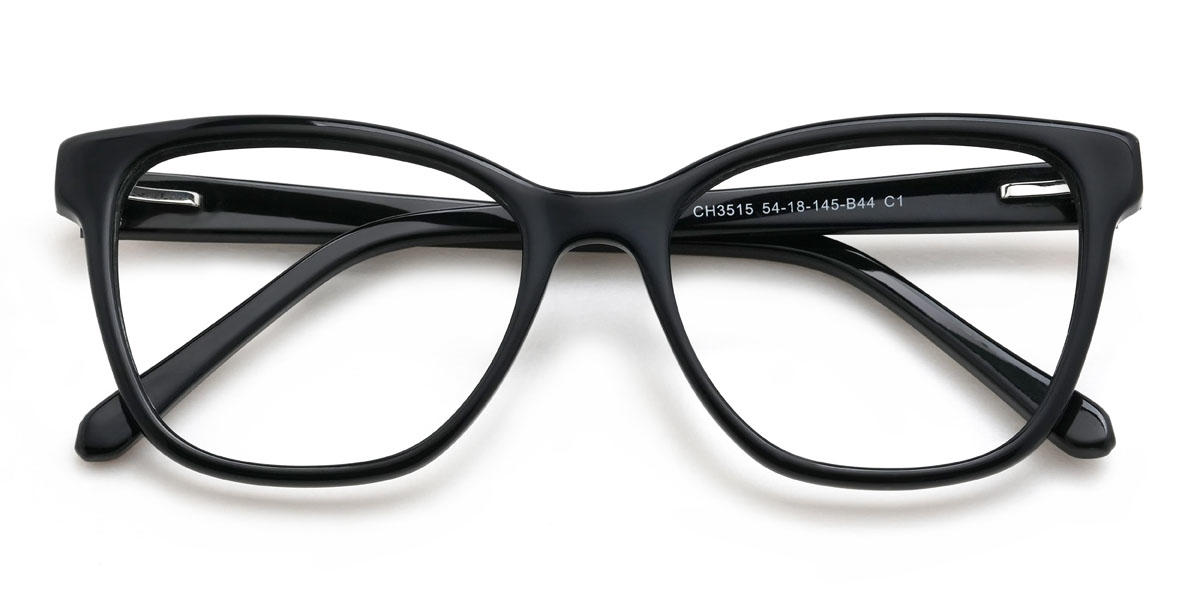 Black Karim Glasses - Rectangle Glasses