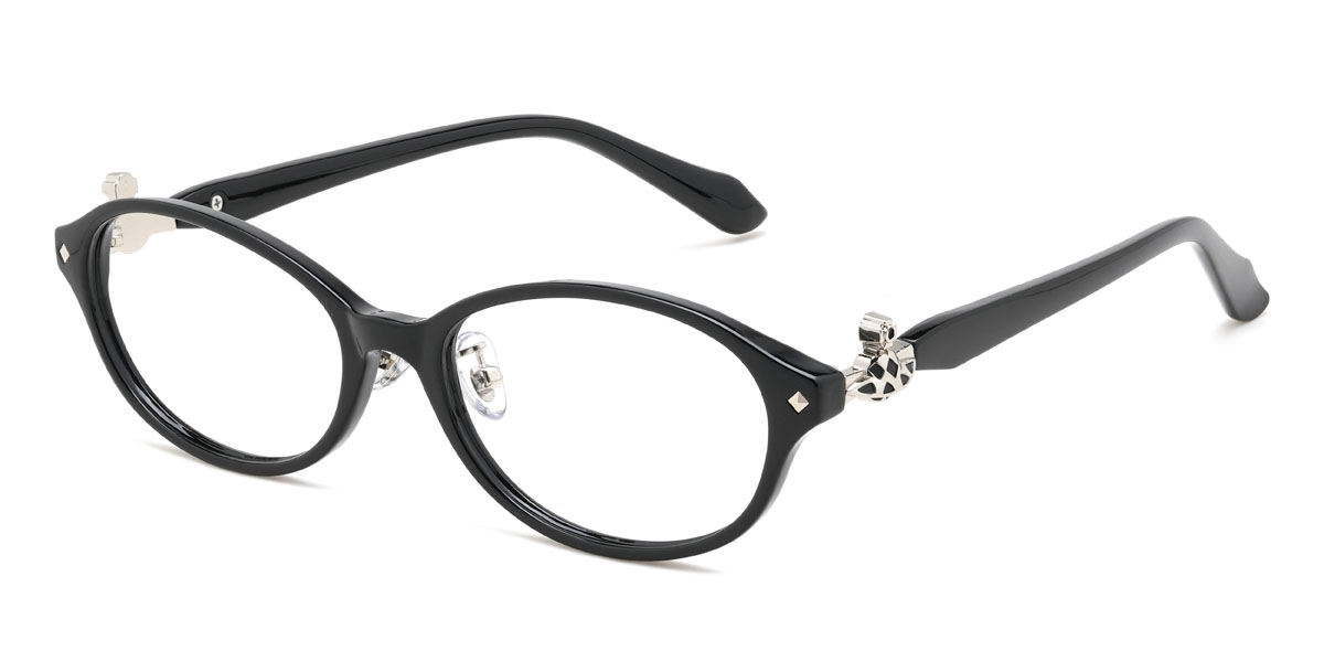 Black Idris Glasses - Oval Glasses