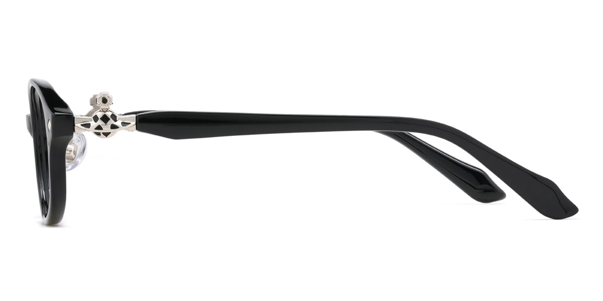 Black Idris Glasses - Oval Glasses