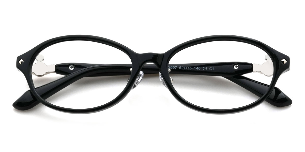 Black Idris Glasses - Oval Glasses