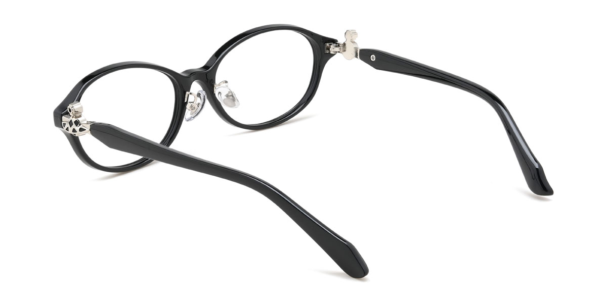 Black Idris Glasses - Oval Glasses