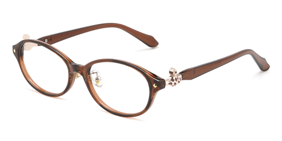 Brown Idris Glasses - Oval Glasses