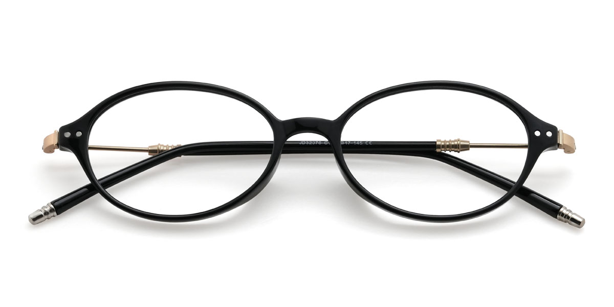 Black Davis Glasses - Oval Glasses