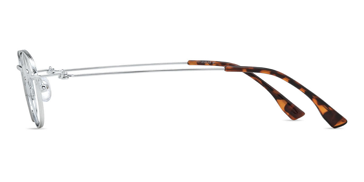Silver Krishiv Glasses - Oval Glasses