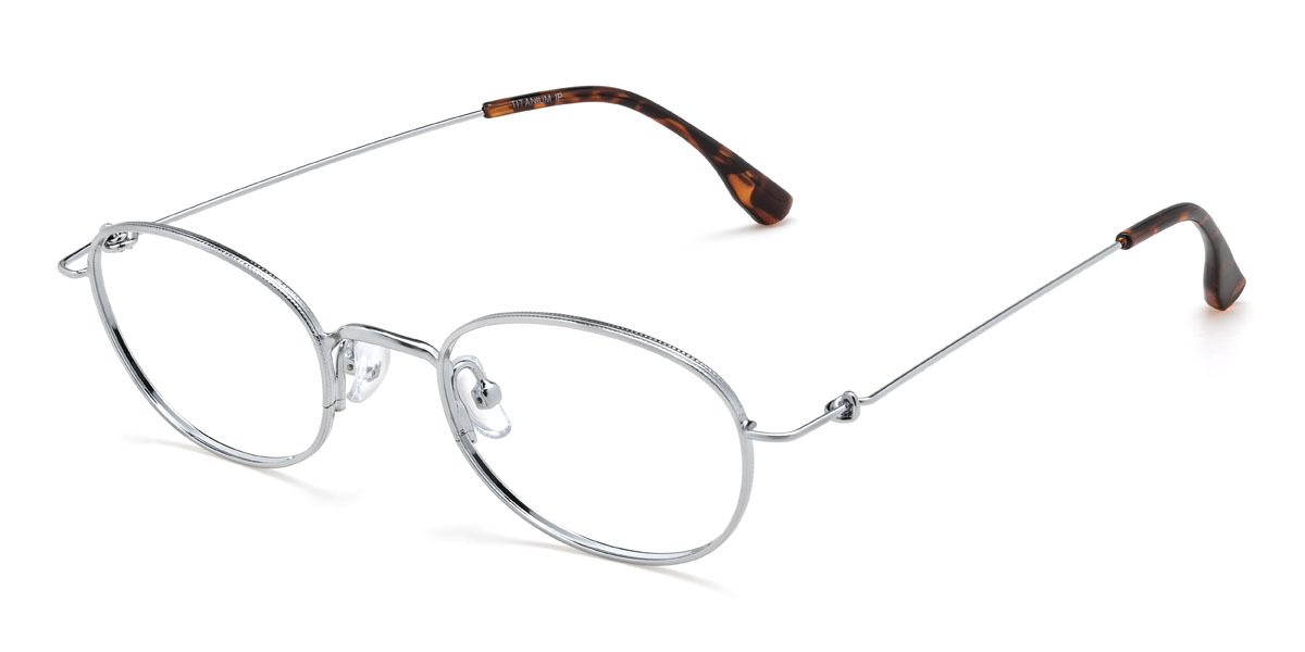 Silver Krishiv Glasses - Oval Glasses