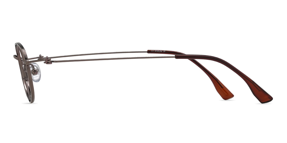 Brown Krishiv Glasses - Oval Glasses