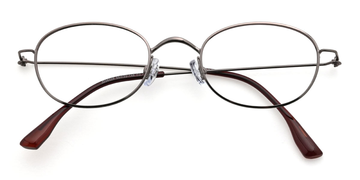 Brown Krishiv Glasses - Oval Glasses