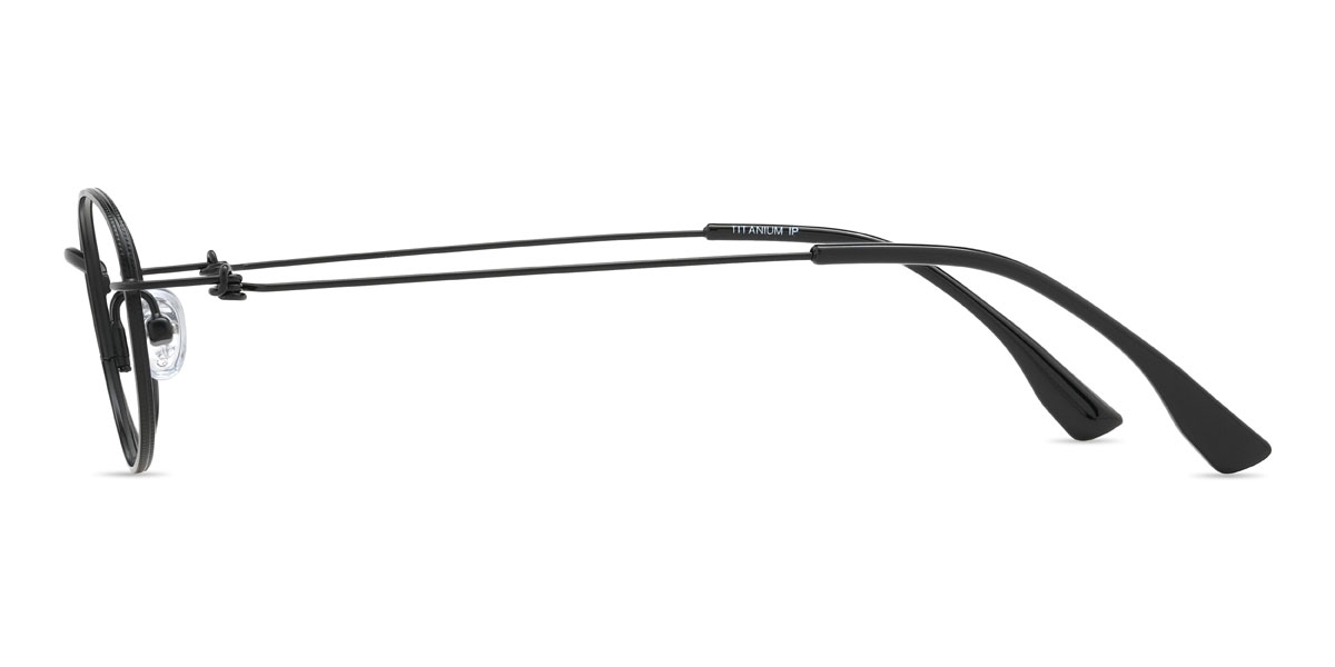 Black Krishiv Glasses - Oval Glasses