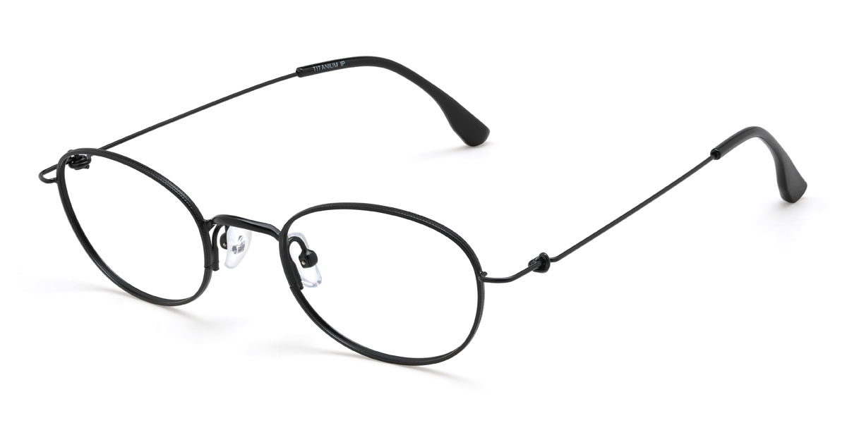 Black Krishiv Glasses - Oval Glasses