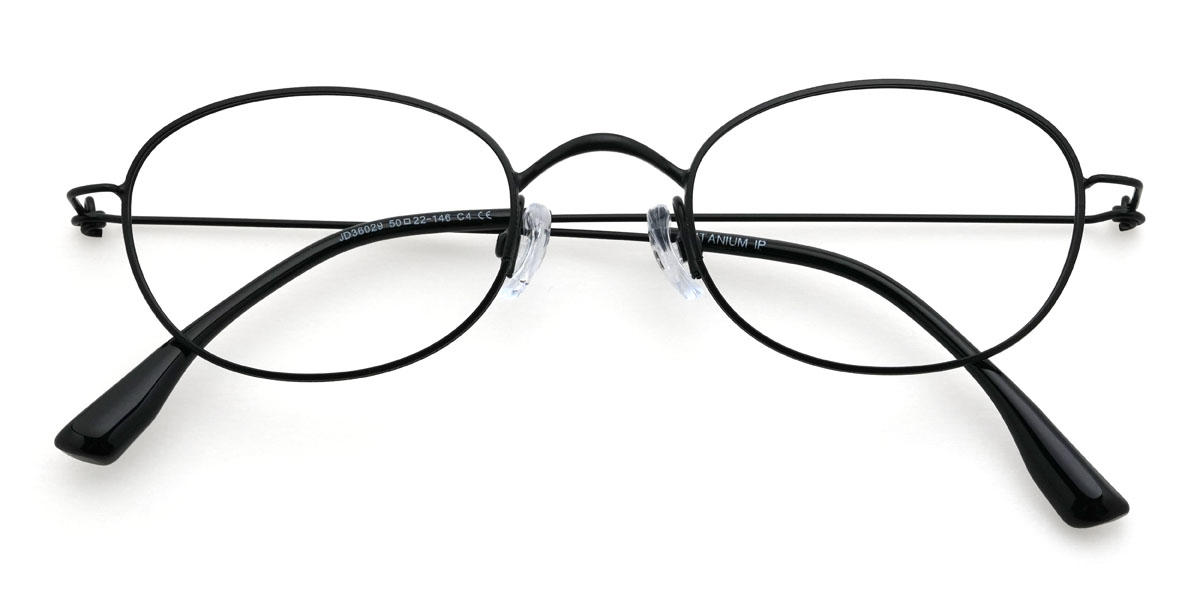 Black Krishiv Glasses - Oval Glasses