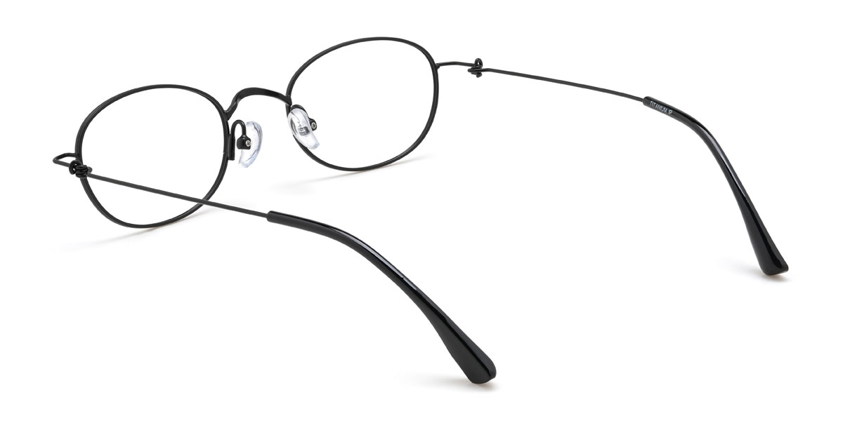 Black Krishiv Glasses - Oval Glasses
