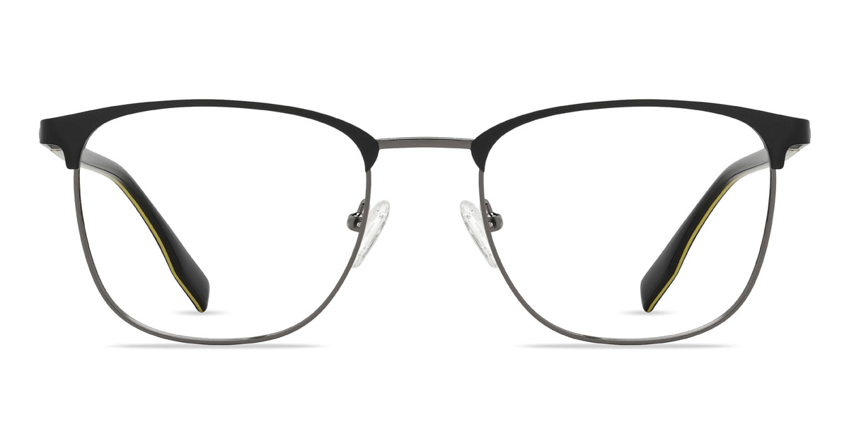Gun Black Amias Glasses - Square Glasses
