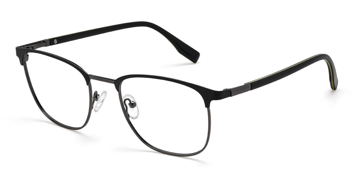 Gun Black Amias Glasses - Square Glasses