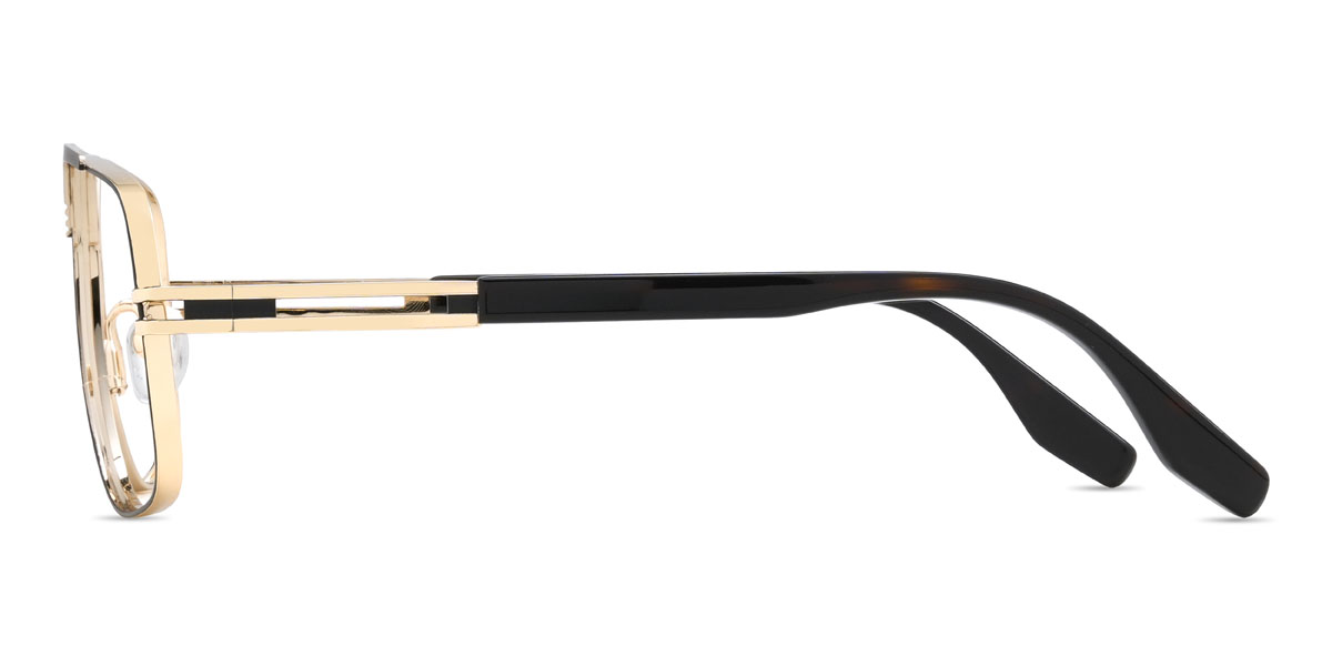 Gold Black Landyn Glasses - Aviator Glasses