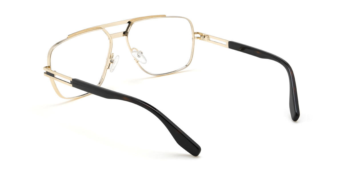 Gold Black Landyn Glasses - Aviator Glasses