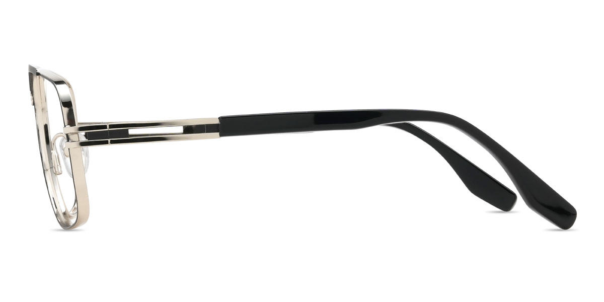 Black Silver Landyn Glasses - Aviator Glasses