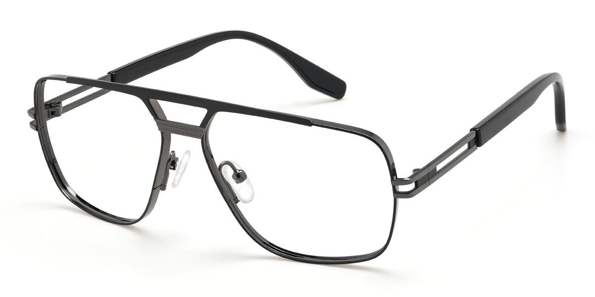 Black Landyn Glasses - Aviator Glasses