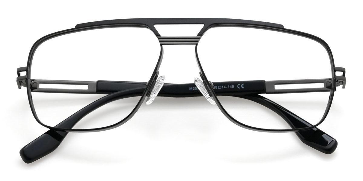 Black Landyn Glasses - Aviator Glasses