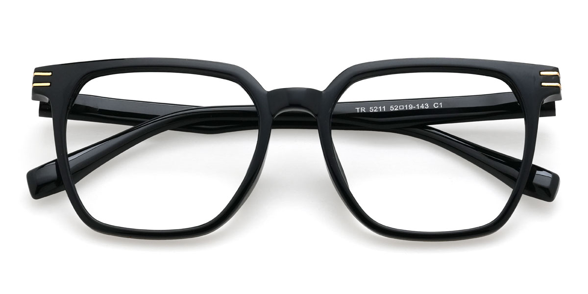 Black Jayda Glasses - Square Glasses
