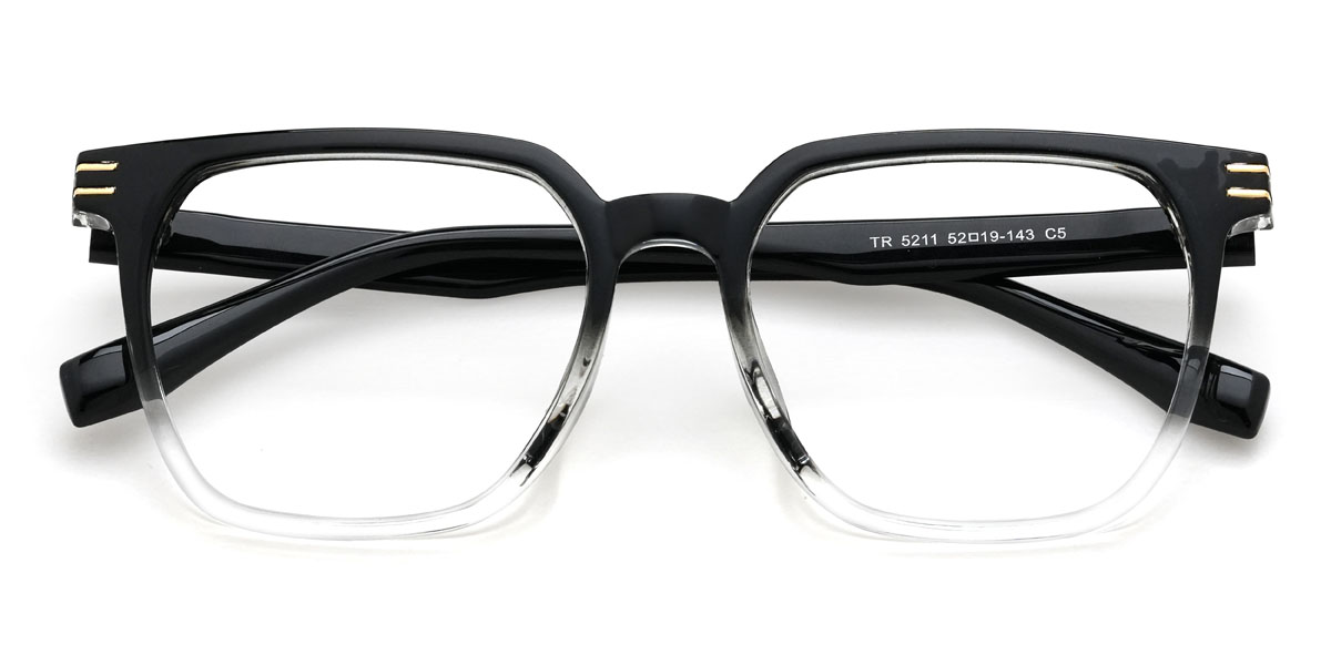 Black Clear Jayda Glasses - Square Glasses