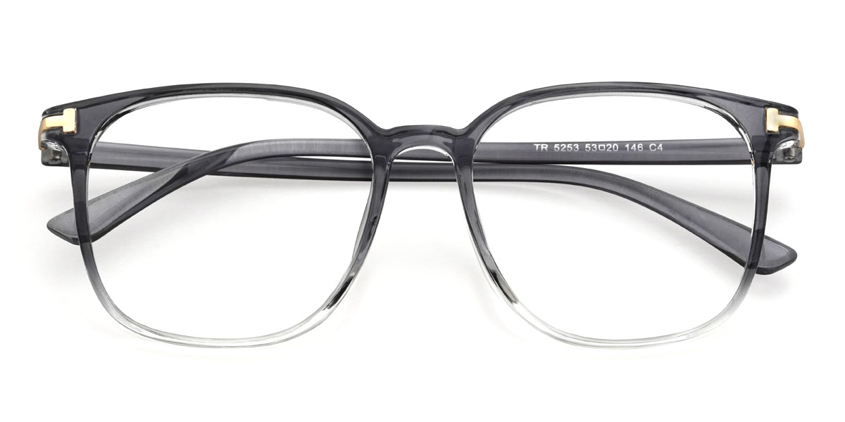 Gradient Grey Khalani Glasses - Square Glasses