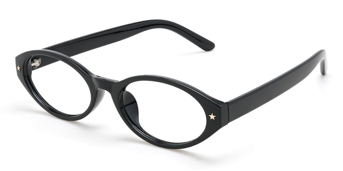 Black Chelsea Glasses - Oval Glasses
