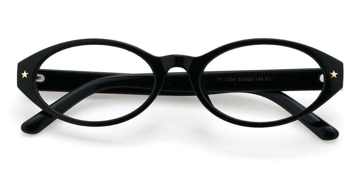 Black Chelsea Glasses - Oval Glasses