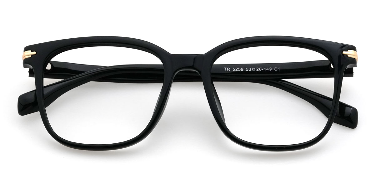 Black Alaiya Glasses - Square Glasses