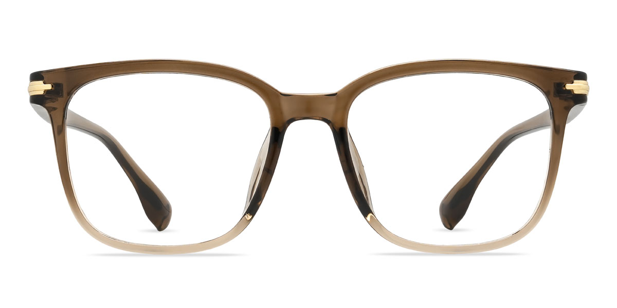Gradient Brown Alaiya Glasses - Square Glasses