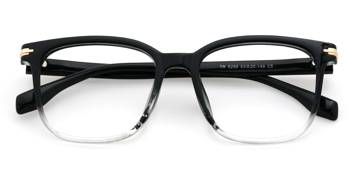 Black Clear Alaiya Glasses - Square Glasses