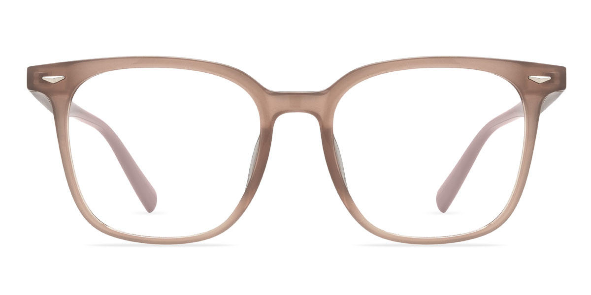 Nude Pink Lottie Glasses - Square Glasses