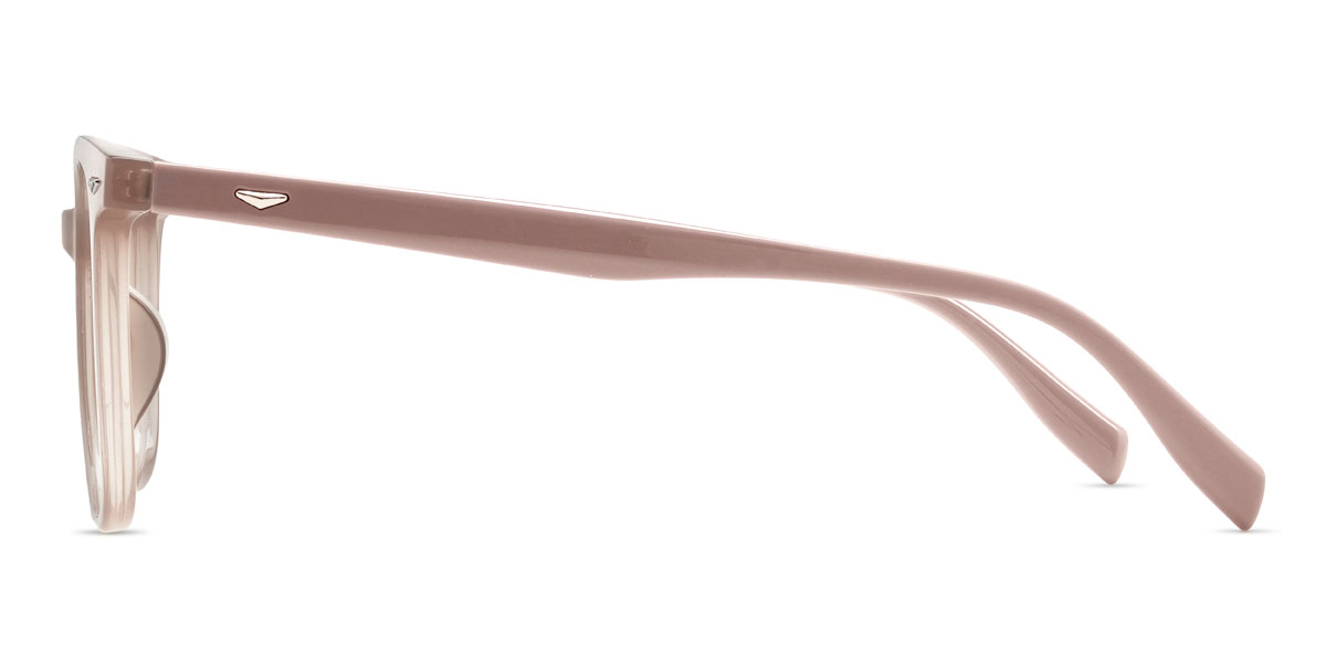 Nude Pink Lottie Glasses - Square Glasses