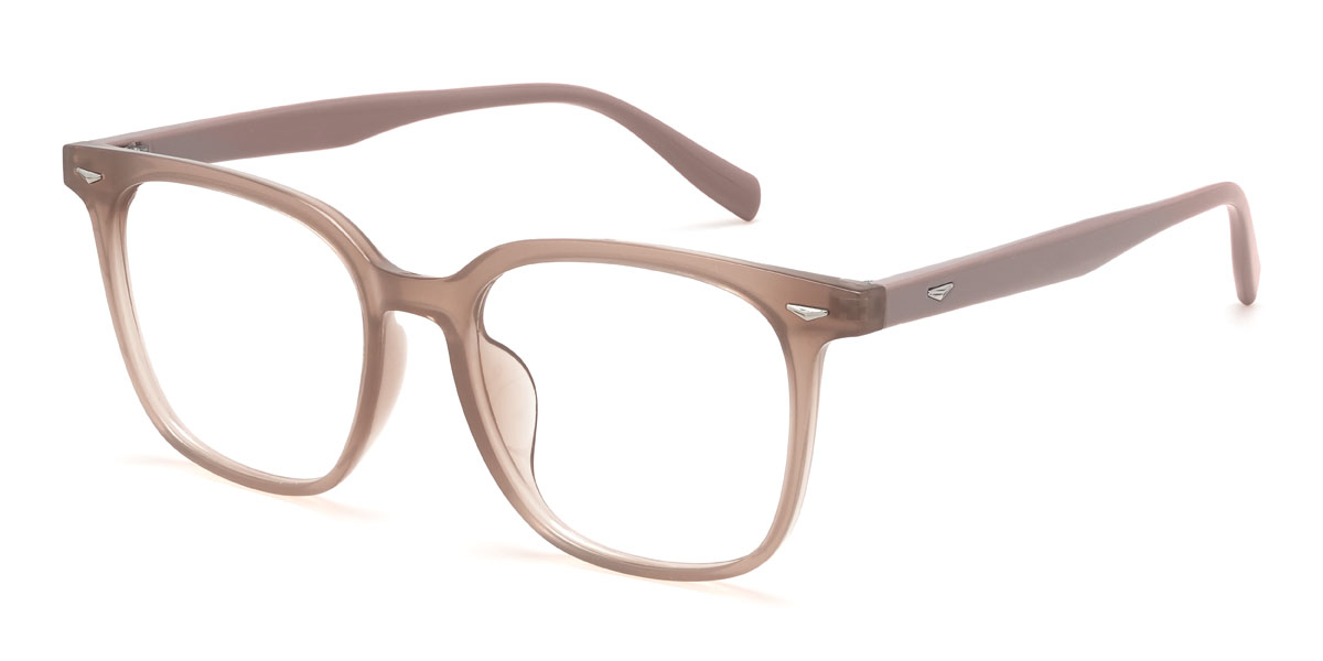 Nude Pink Lottie Glasses - Square Glasses