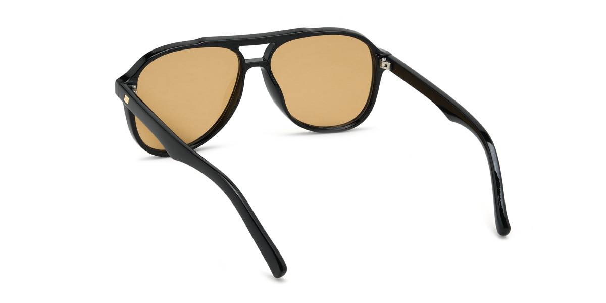 Black Brown Mourad Glasses - Aviator Sunglasses