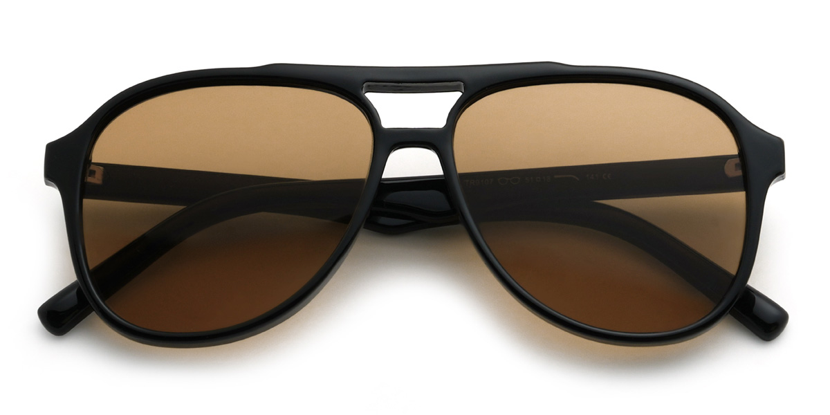 Black Brown Mourad Glasses - Aviator Sunglasses